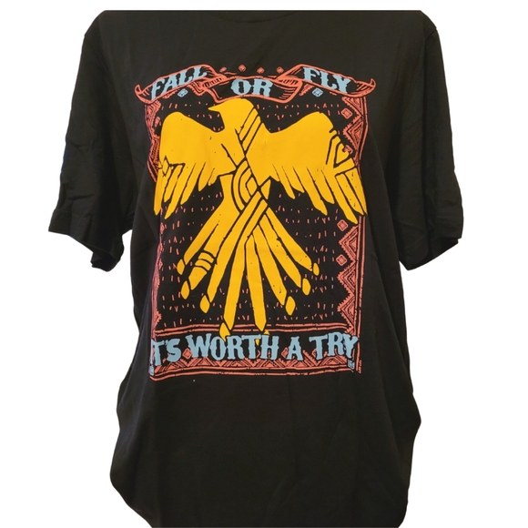 Bella Canvas Tee "FALL OR FLY IT'S WORTH A TRY" - Picture 2 of 5